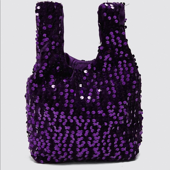 Zara purple glitter purse - Picture 4 of 5
